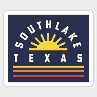 Southlake Texas Retro Vintage Stripes Sunset Magnet